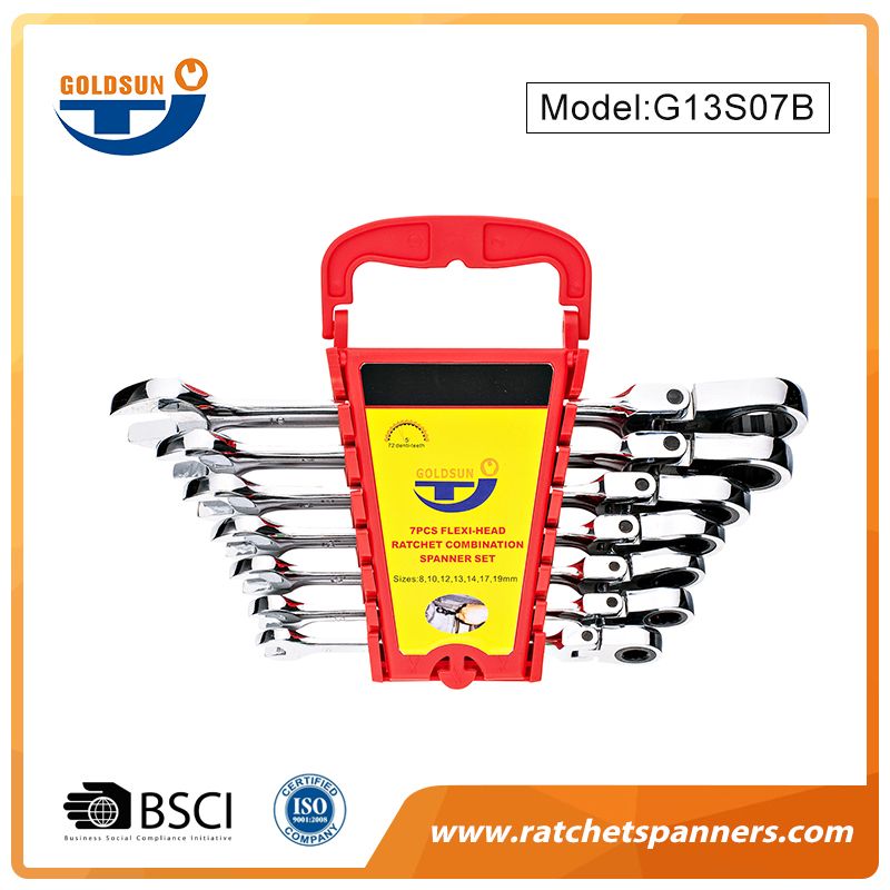 7pcs 래칫 스패너 세트